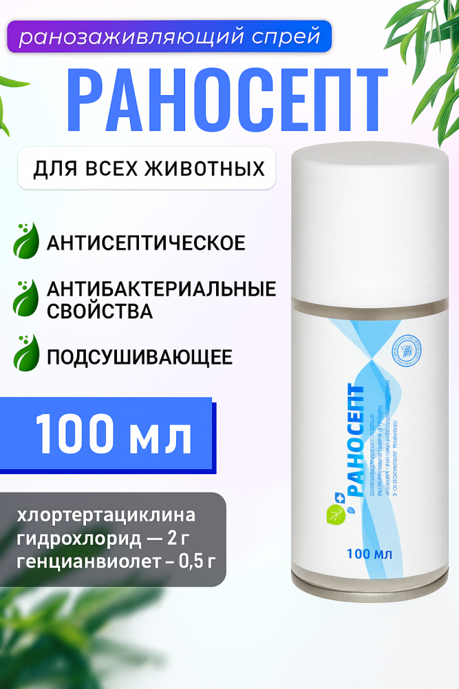 Раносепт 100мл аэрозоль (шт1, БиоХимФарм Фирма, РОССИЯ,)15шт